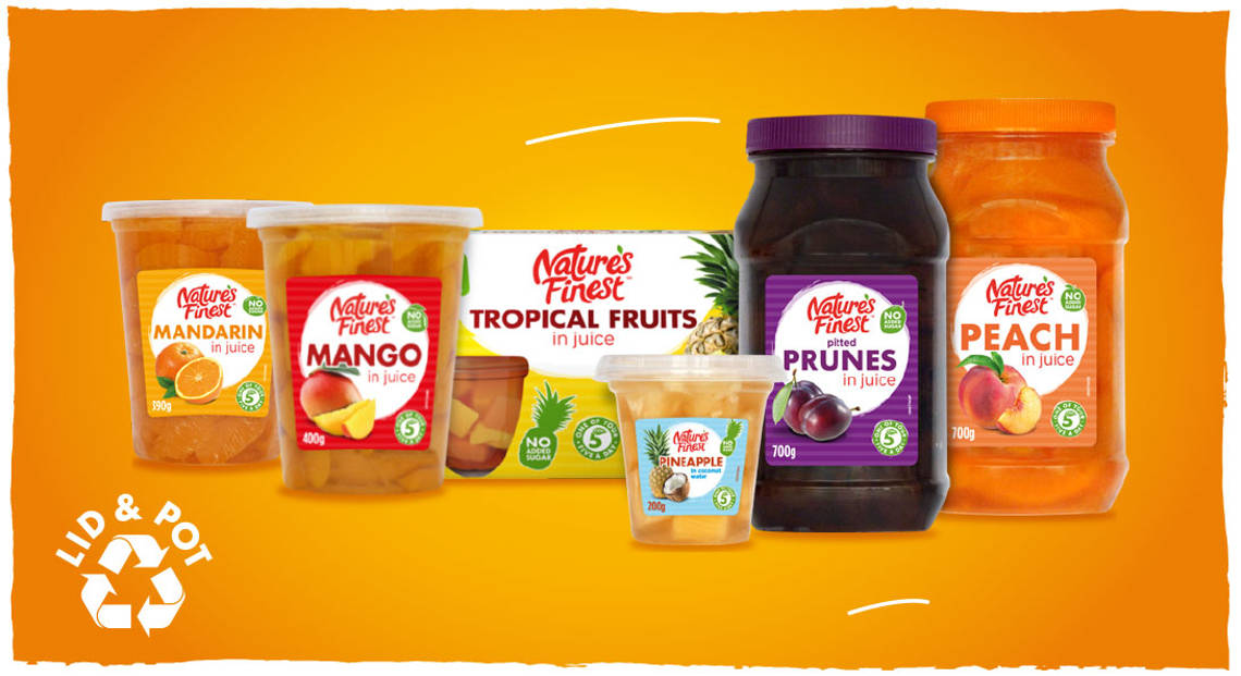 Nature's Finest refreshing fruit pots.
